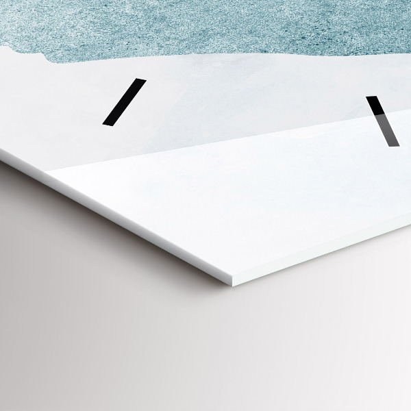 Vertical wall clock Abstract whale