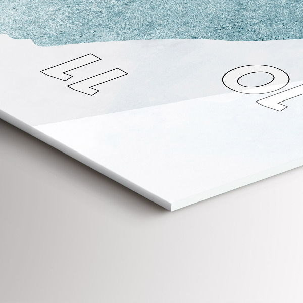 Vertical wall clock Abstract whale