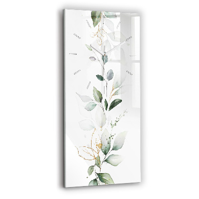 Vertical wall clock Abstraction leaves
