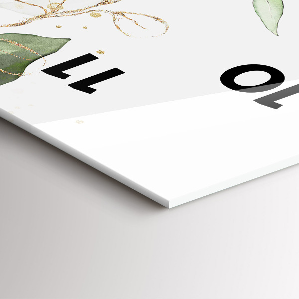 Vertical wall clock Abstraction leaves