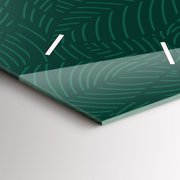 Vertical wall clock Leaf pattern