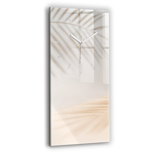 Vertical wall clock Creamy abstraction