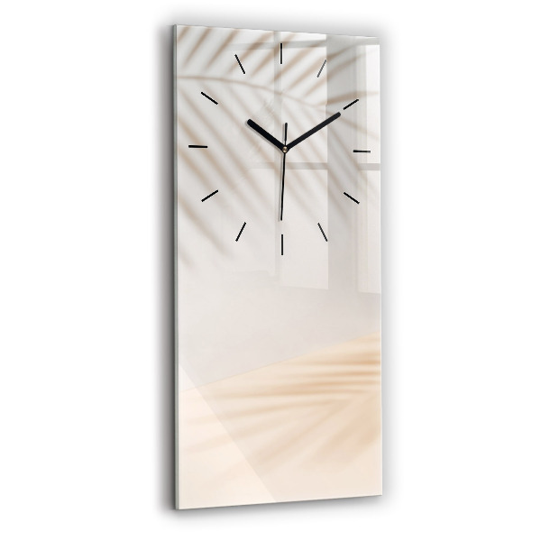 Vertical wall clock Creamy abstraction
