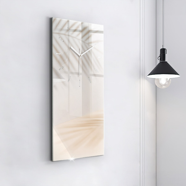 Vertical wall clock Creamy abstraction