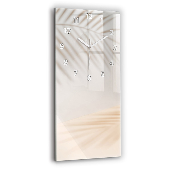 Vertical wall clock Creamy abstraction