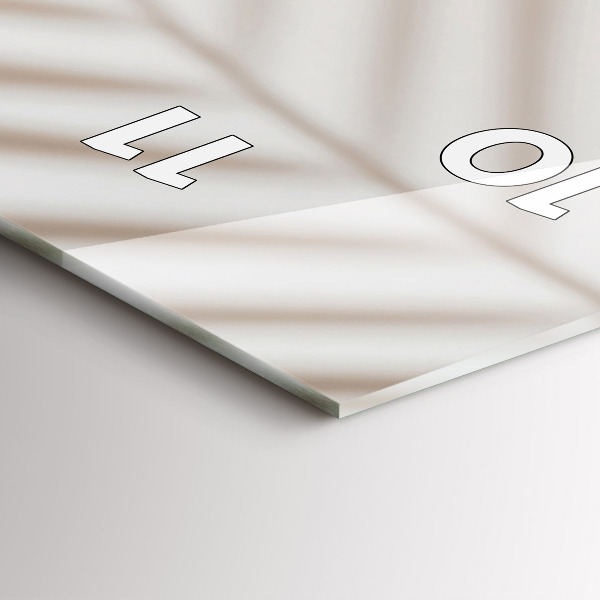 Vertical wall clock Creamy abstraction