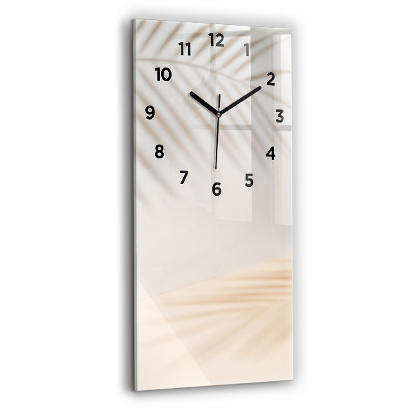 Vertical wall clock Creamy abstraction