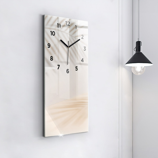 Vertical wall clock Creamy abstraction