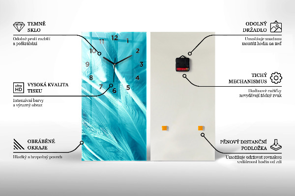 Vertical wall clock Decorative abstraction