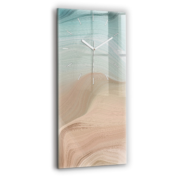 Vertical wall clock Wave abstraction