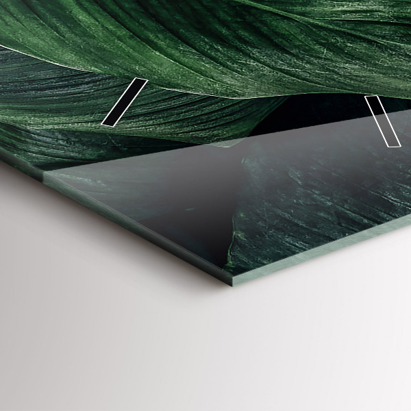 Vertical wall clock Tropical Monstera