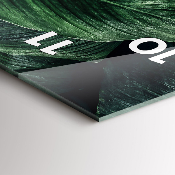 Vertical wall clock Tropical Monstera