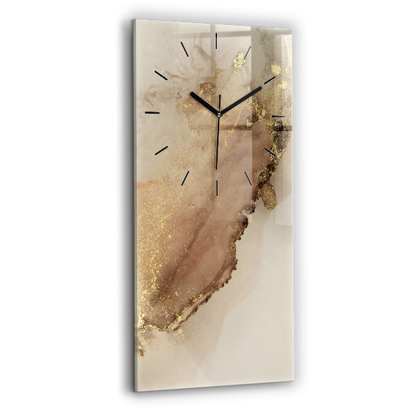 Vertical wall clock Beige modern art