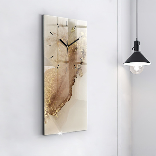Vertical wall clock Beige modern art