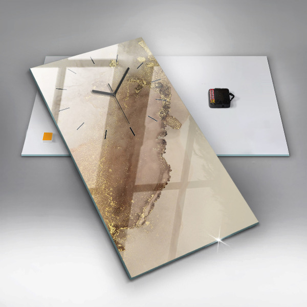 Vertical wall clock Beige modern art