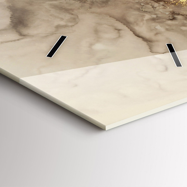 Vertical wall clock Beige modern art