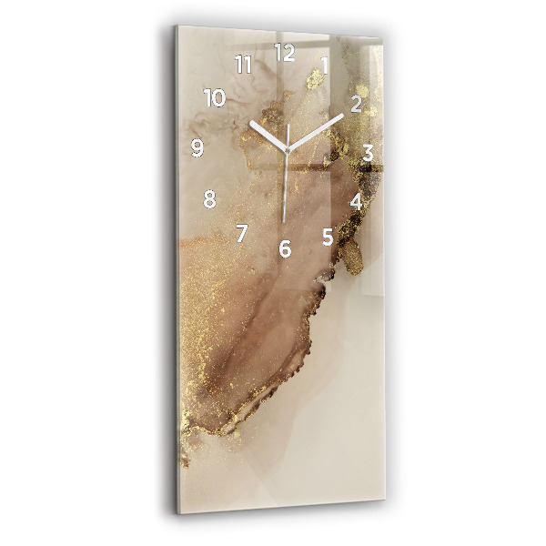 Vertical wall clock Beige modern art