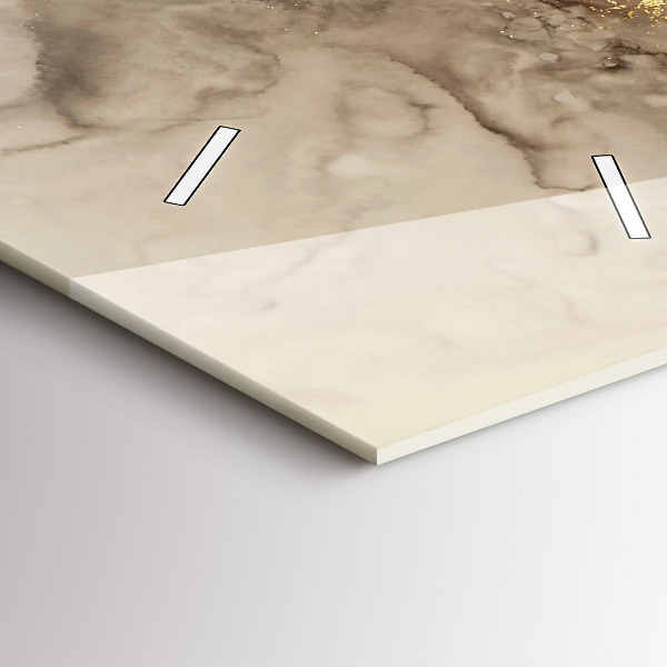 Vertical wall clock Beige modern art