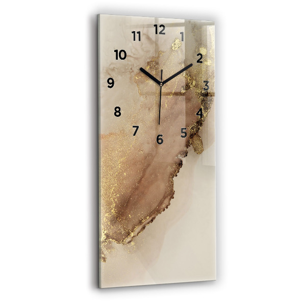 Vertical wall clock Beige modern art