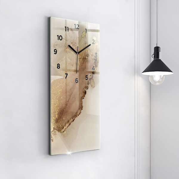 Vertical wall clock Beige modern art
