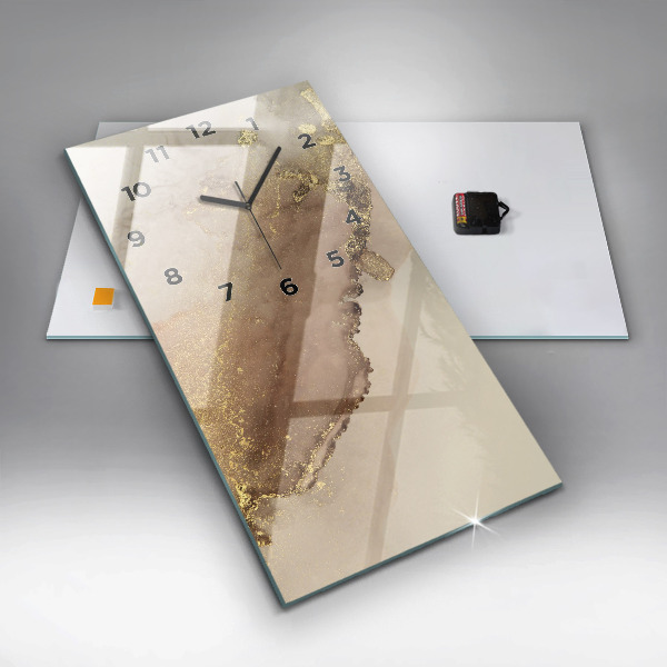 Vertical wall clock Beige modern art
