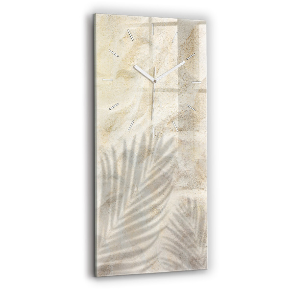 Vertical wall clock Palm tree shadow sand