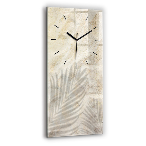 Vertical wall clock Palm tree shadow sand