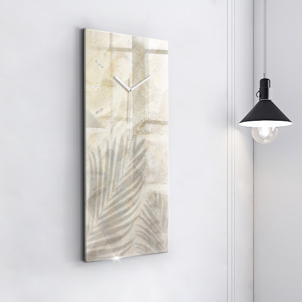Vertical wall clock Palm tree shadow sand