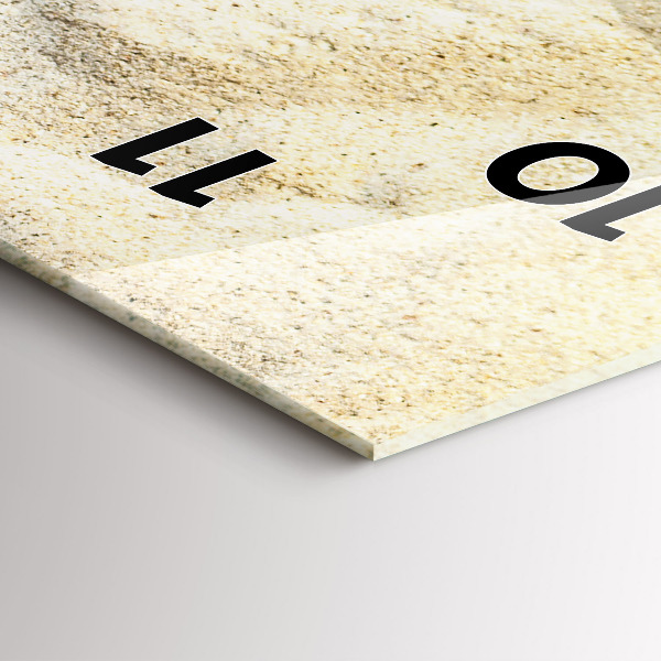 Vertical wall clock Palm tree shadow sand