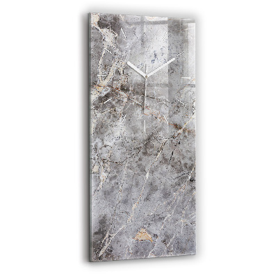 Vertical wall clock Gray granite marble