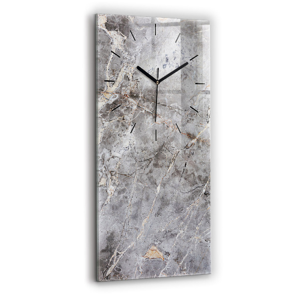 Vertical wall clock Gray granite marble