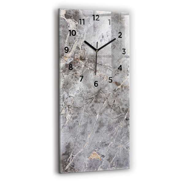Vertical wall clock Gray granite marble