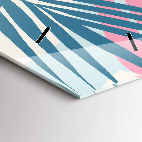 Vertical wall clock Pastel Leaves – Tropics