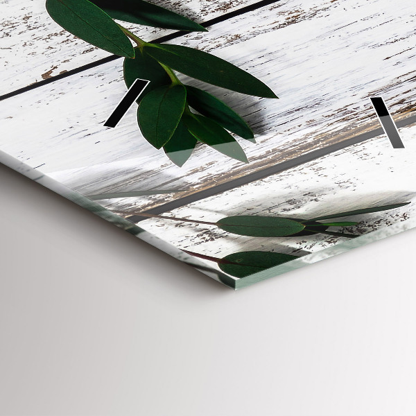 Vertical wall clock Light wooden boards