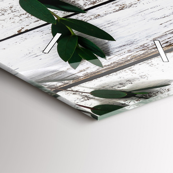 Vertical wall clock Light wooden boards