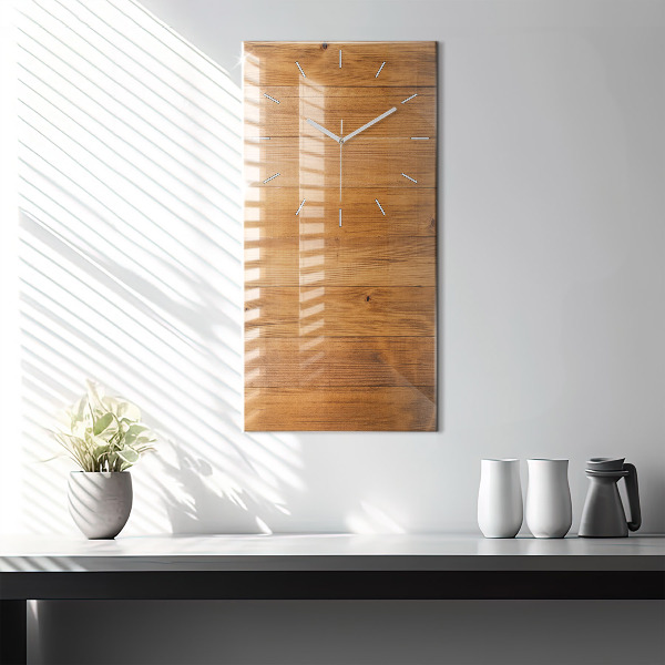 Vertical wall clock Wooden boards