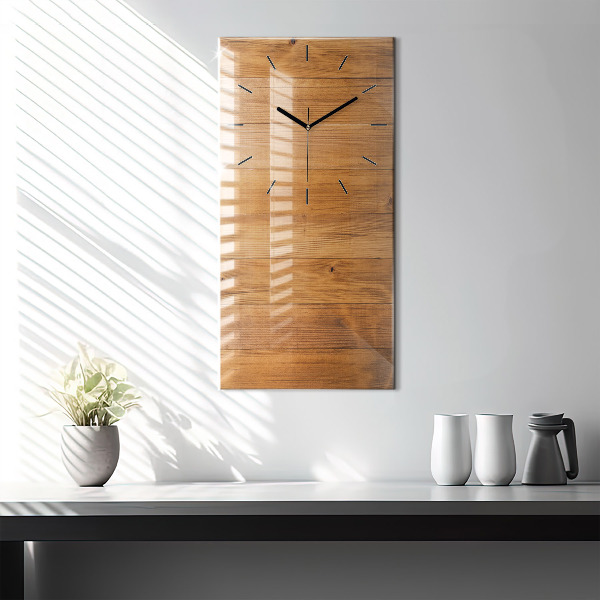 Vertical wall clock Wooden boards