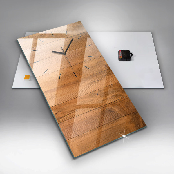 Vertical wall clock Wooden boards