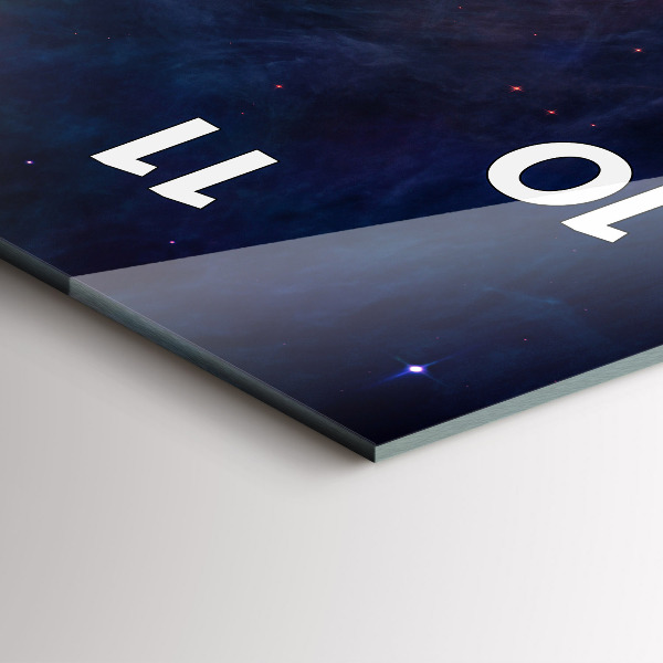 Vertical wall clock Galaxy and stars