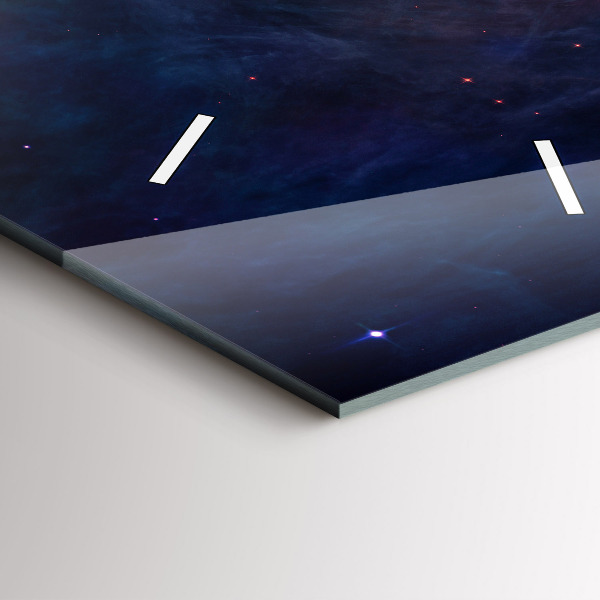 Vertical wall clock Galaxy and stars