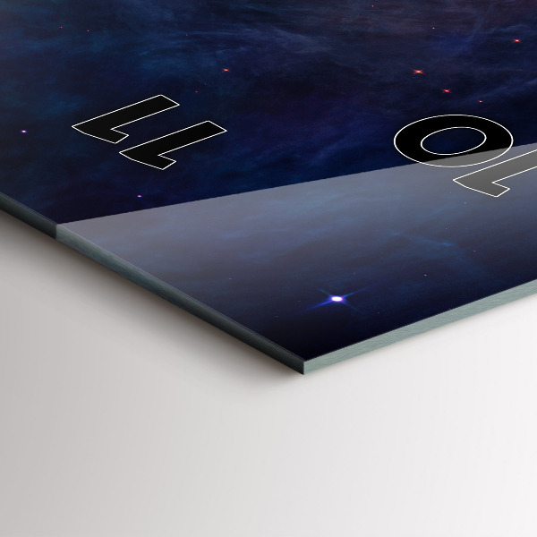 Vertical wall clock Galaxy and stars