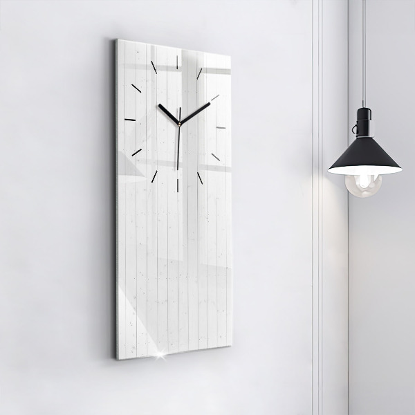 Vertical wall clock Wooden panels pattern