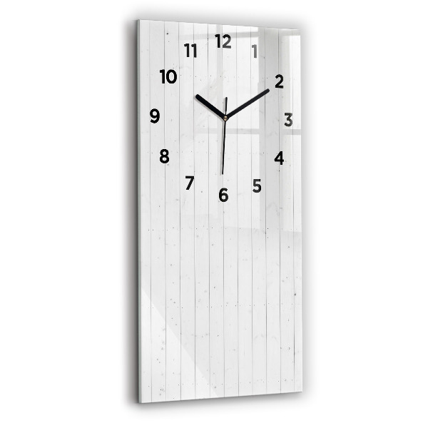 Vertical wall clock Wooden panels pattern