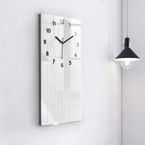 Vertical wall clock Wooden panels pattern