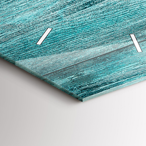 Vertical wall clock Blue old wood