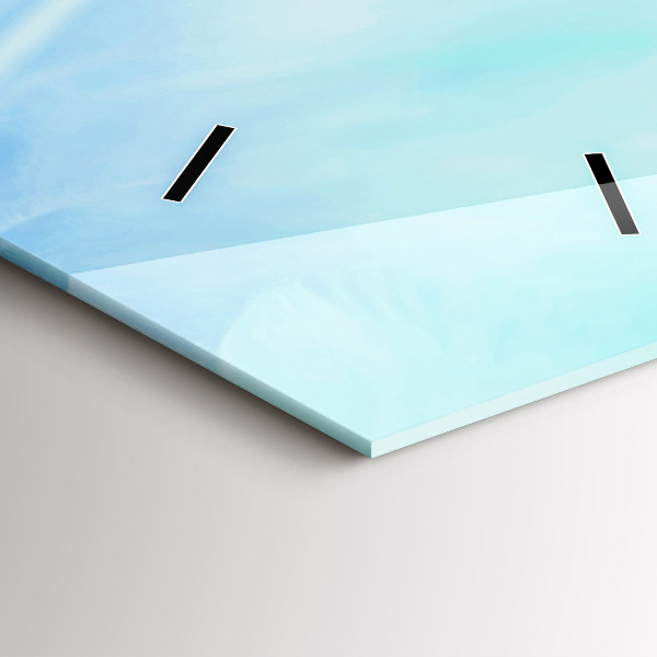 Vertical wall clock Colorful feathers