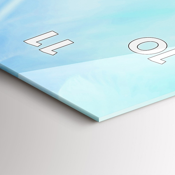 Vertical wall clock Colorful feathers