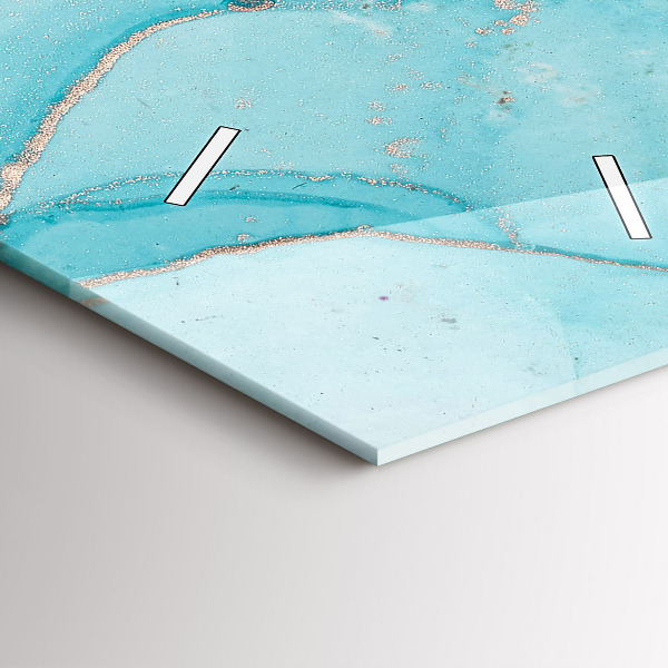 Vertical wall clock Decorative marble