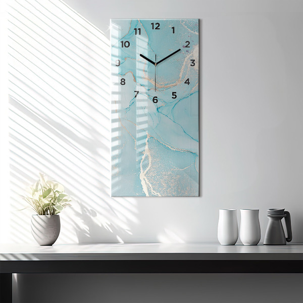Vertical wall clock Decorative marble