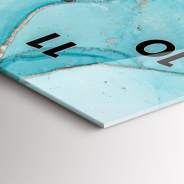 Vertical wall clock Decorative marble